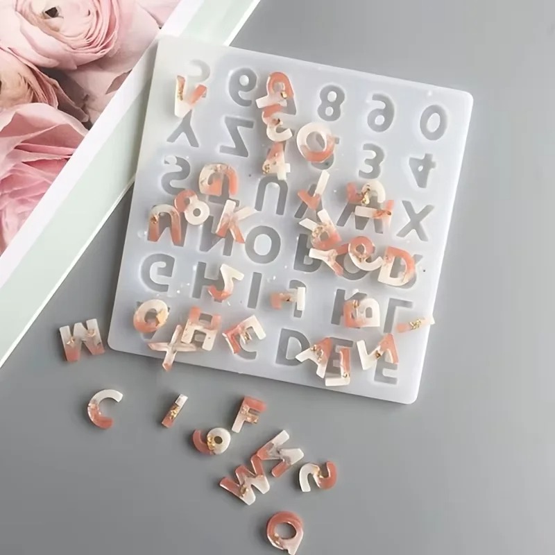 Resin Art Alphabet - صغيرة 26 حرف كبير الراتنج قالب